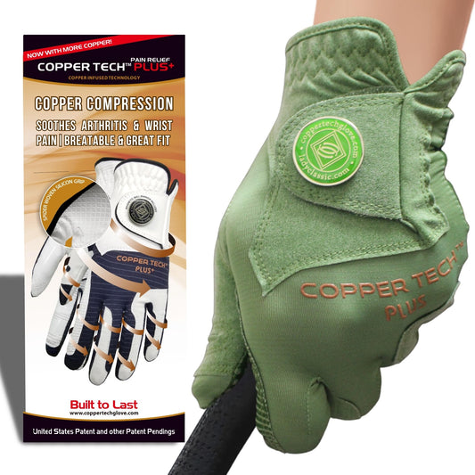Copper Tech Womens Golf Gloves - Joint Support for Golfers with Copper Compression - 100% AAA Synthetic Leather - Built for Comfort & Joint-Friendly