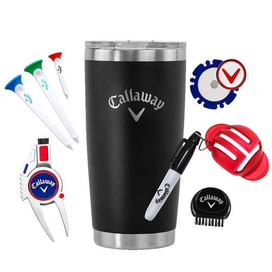 Callaway Tumbler & Golf Accessory Gift Set 20 oz Black